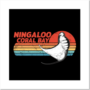 Ningaloo Coral Bay Manta Ray Posters and Art